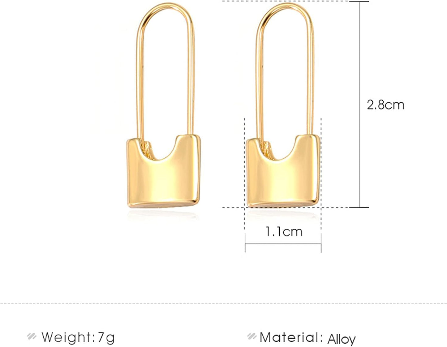 Boho Lock Hoop Earrings Safety Pin Hoop Earrings Gold Lock Huggies Hoop Earrings Personlized Padlock Earrings Jewelry for Women and Girls