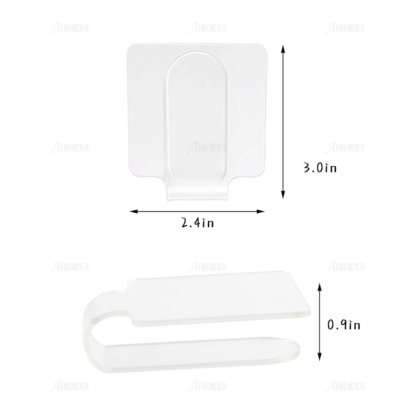 AUEAR, 3 Pack Professional Makeup Hand-held Palette Makeup Mixing Tray Clear Acrylic Nail Art Manicure or Foundation Eye Shadow Cremes Powders and Cosmetics