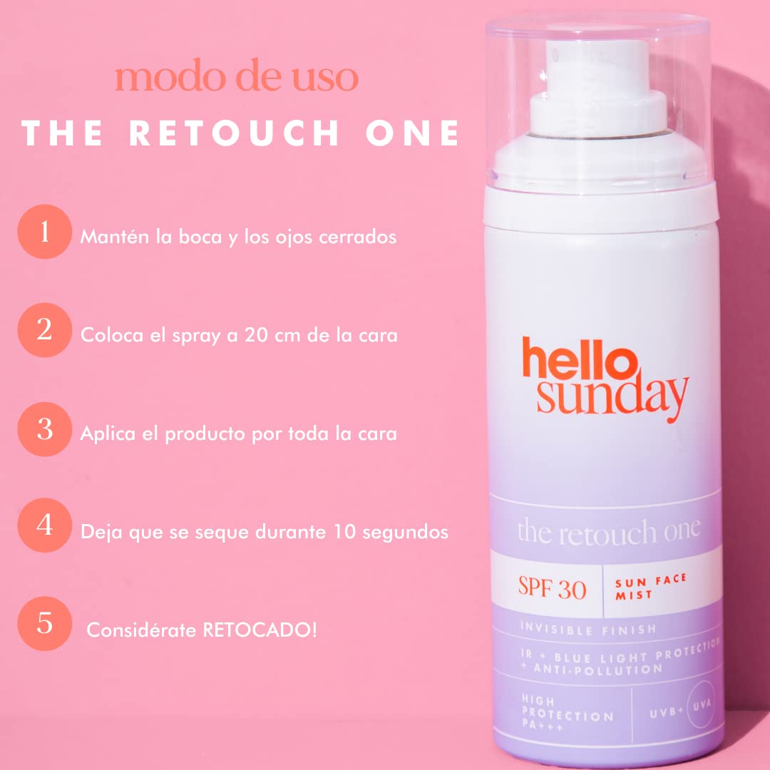 The Retouch One Sun Face Mist SPF 30 Pa Plus by Hello Sunday for Women - 2.54 oz Mist