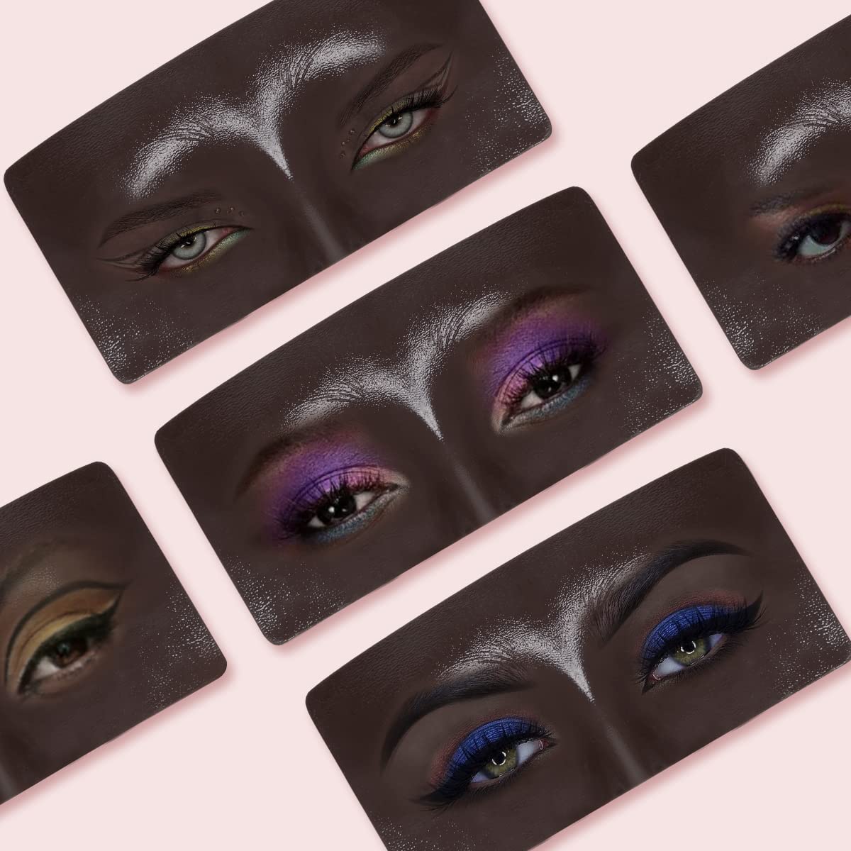 Makeup Mannequin Face, 3D Silicone Makeup Practice Face/Makeup Mannequin Face, Come with Makeup Brush, Makeup Removal, Cleanser&a Velour Bag, for Professional Makeup Artists/Beginners