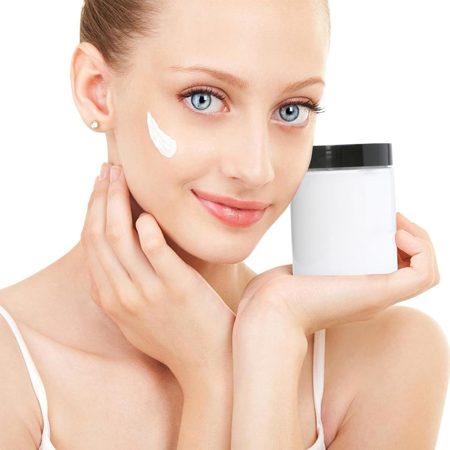 48 Pack 8oz Plastic Containers with Lids, Jars with Lids, Great for storing,lip balms, creams, ointments, cosmetics, samples