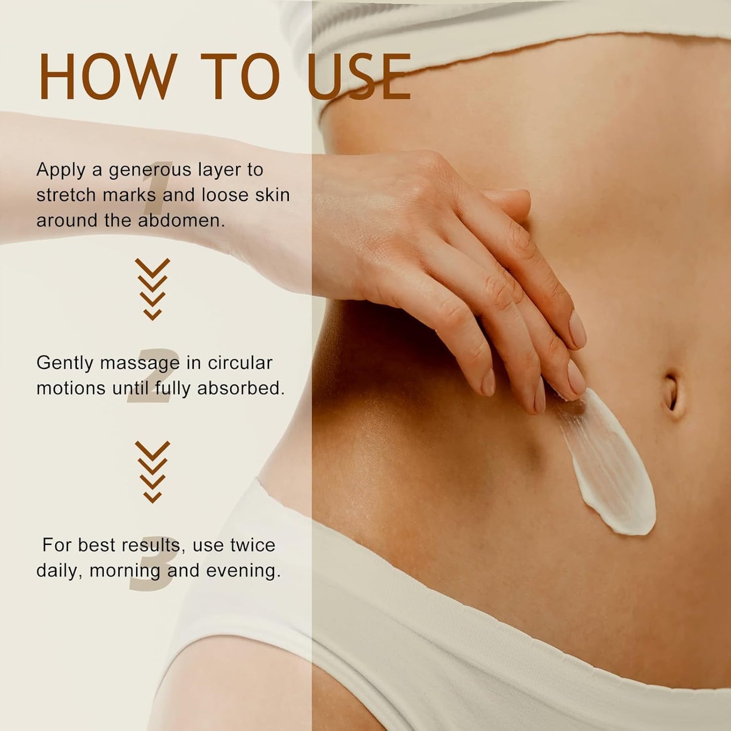 B Flat Belly Firming Cream - Stretch Mark Treatment - Clean and Gentle Belly Cream - Skin Tightening Cream for Cellulite for Stomach Mark & Thighs & Butt, Moisturizing Lifting Body Lotion