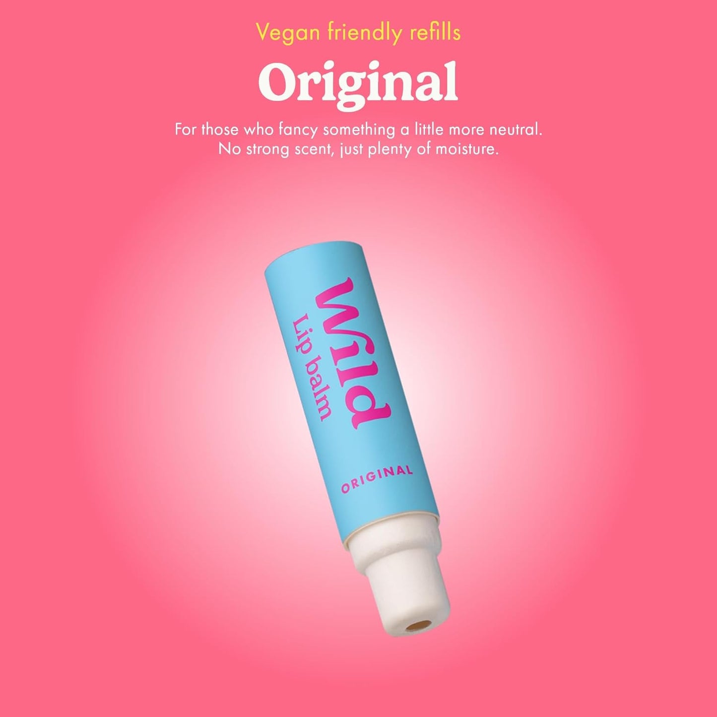 Wild Refillable Lip Balm Starter Kit - Includes Black Aluminum Case & 3 Pack Lip Balm Refills in a Variety of Scents - Includes Passionfruit Swirl, Original and Coconut & Vanilla Scents