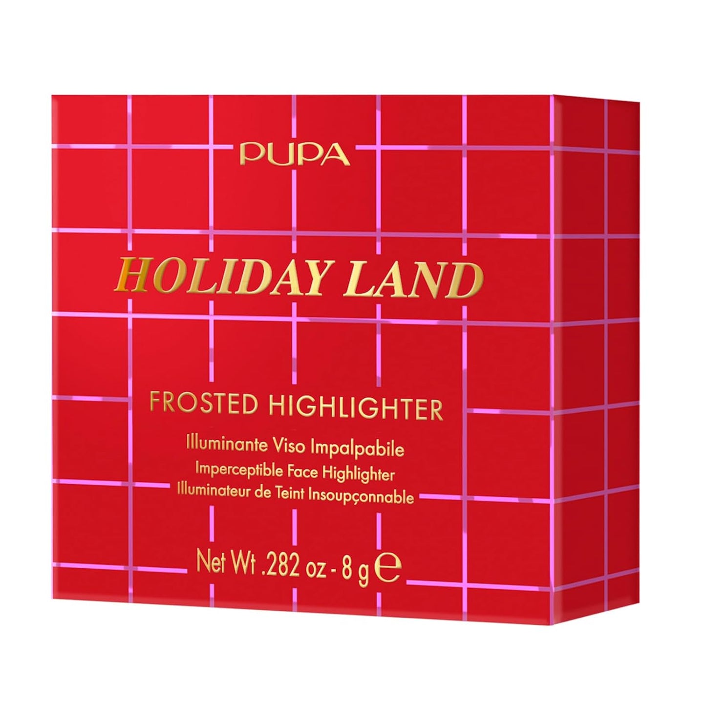 Pupa Milano Holiday Land Frosted Highlighter, Hypnotic Gold 001, 0.282 oz - Highlighter Makeup - Soft, Velvety Texture - Long-Lasting - Talc-Free