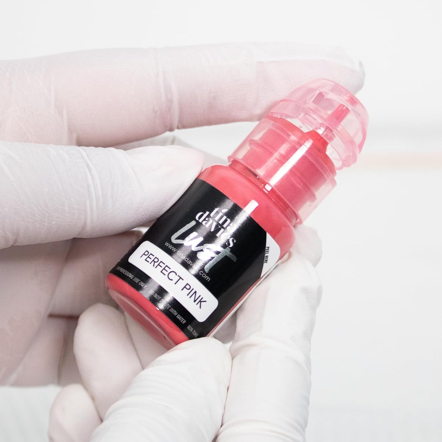 Tina Davies Professional Envy & Lust Lip Pigments - Permanent Lip Makeup - Colors Heal True to Tone - High Retention - Lust Perfect Pink, 1/2oz/15ml Bottle