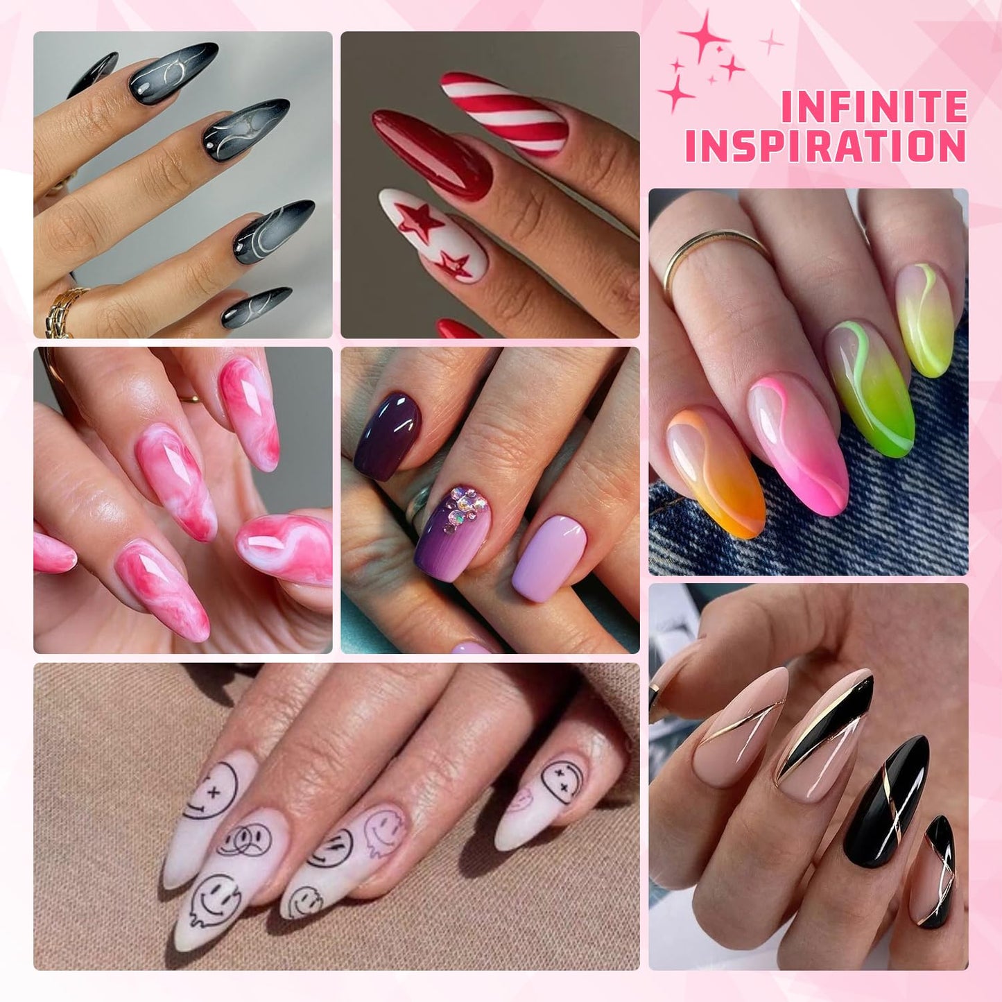 Sponge Pat Paint Nail Gel, Ombre Nails Gradient Gel Nail Blush Blooming Aura Nails Drawing Stripper Floral Painting DIY Nail Art, No Wipe, UV/LED Curing (16 Colors J)