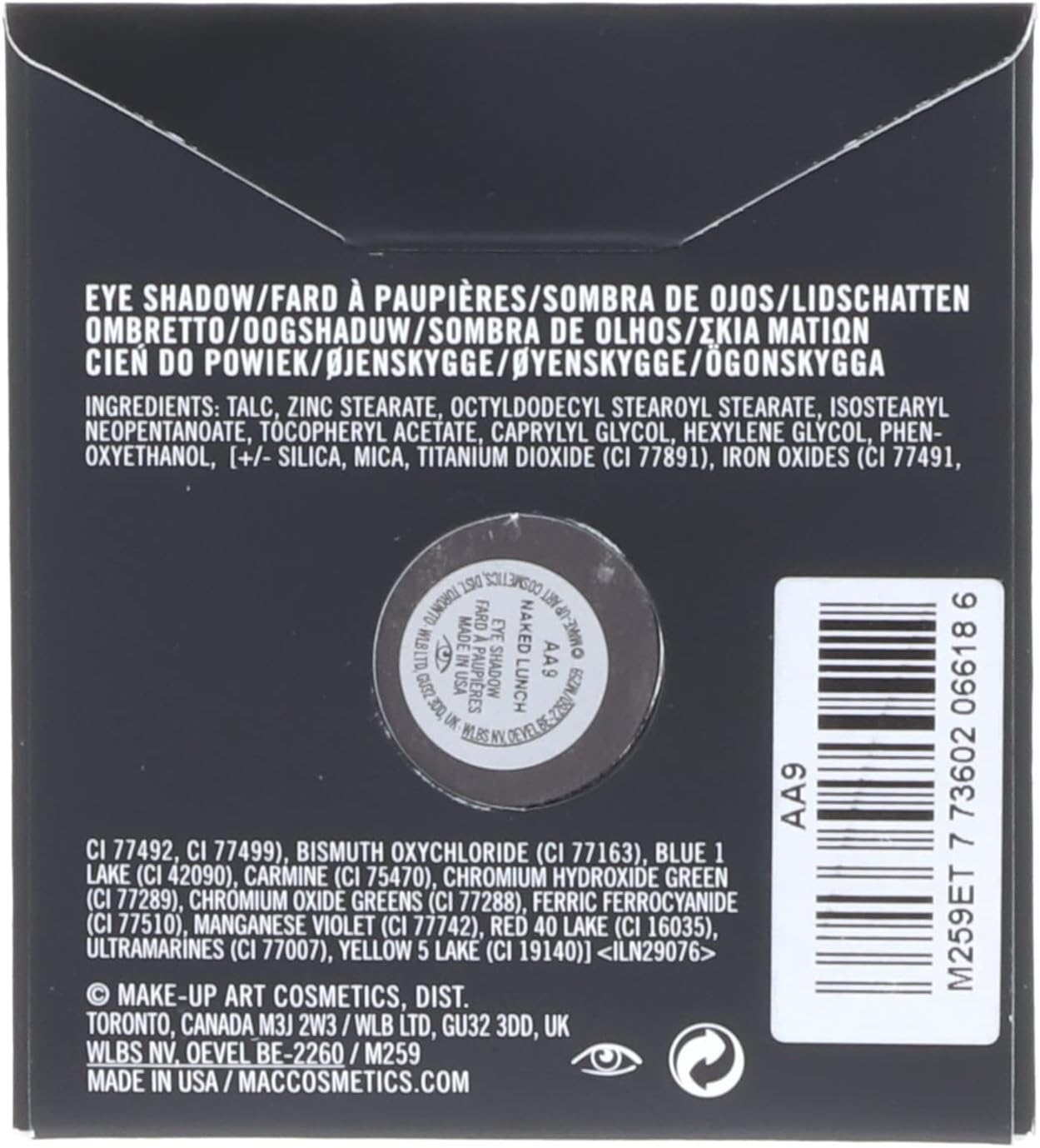 MAC Pro Palette Refill Eyeshadow NAKED LUNCH