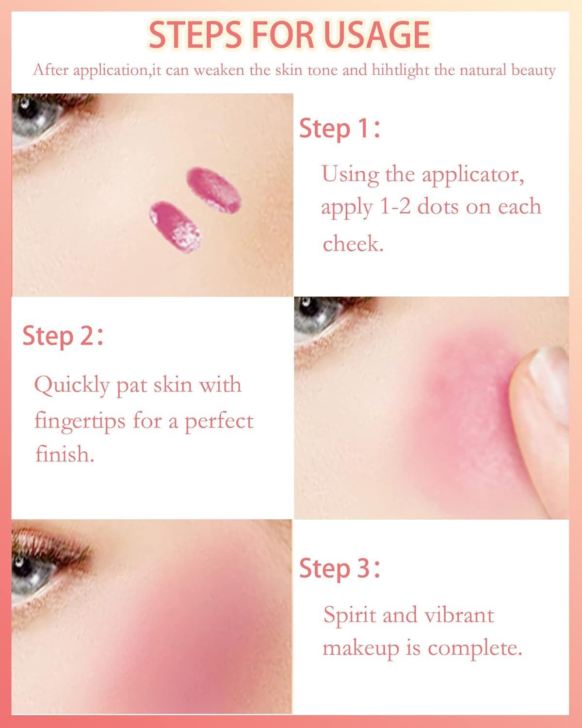 Velvet Liquid Blush Wand, Creme Blush Makeup Stick,Blush Beauty Makeup Dual Use for Cheeks & Lips, Long-Wearing,Dewy Finish,Skin Tint Blush, Contour Blush Wand,Thanksigiving Gift for Women-05