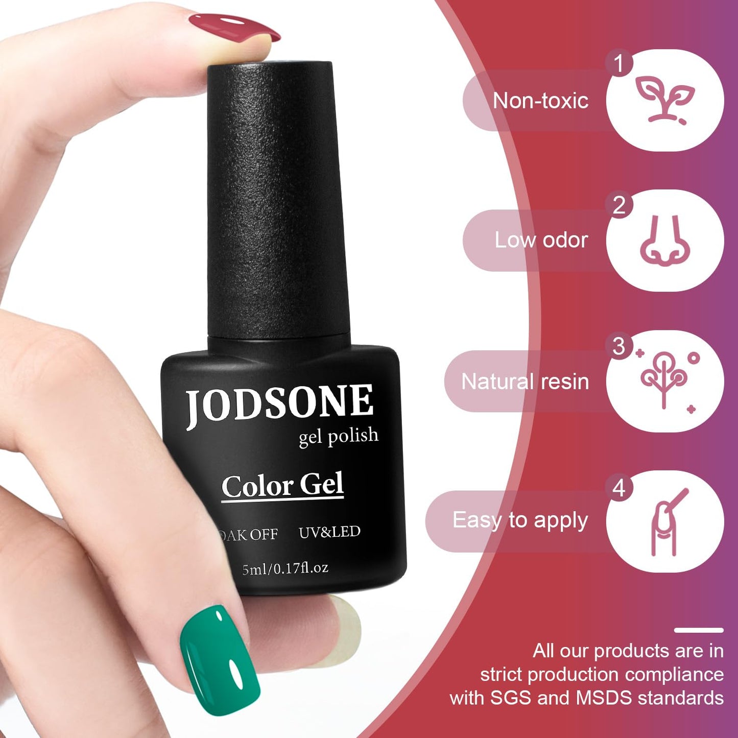 JODSONE Gel Nail Polish Kit with U V Light 32 Colors Gel Polish Set Soak Off Nail Kit Nail Art Salon or Home DIY Manicure Tools Gifts for Women