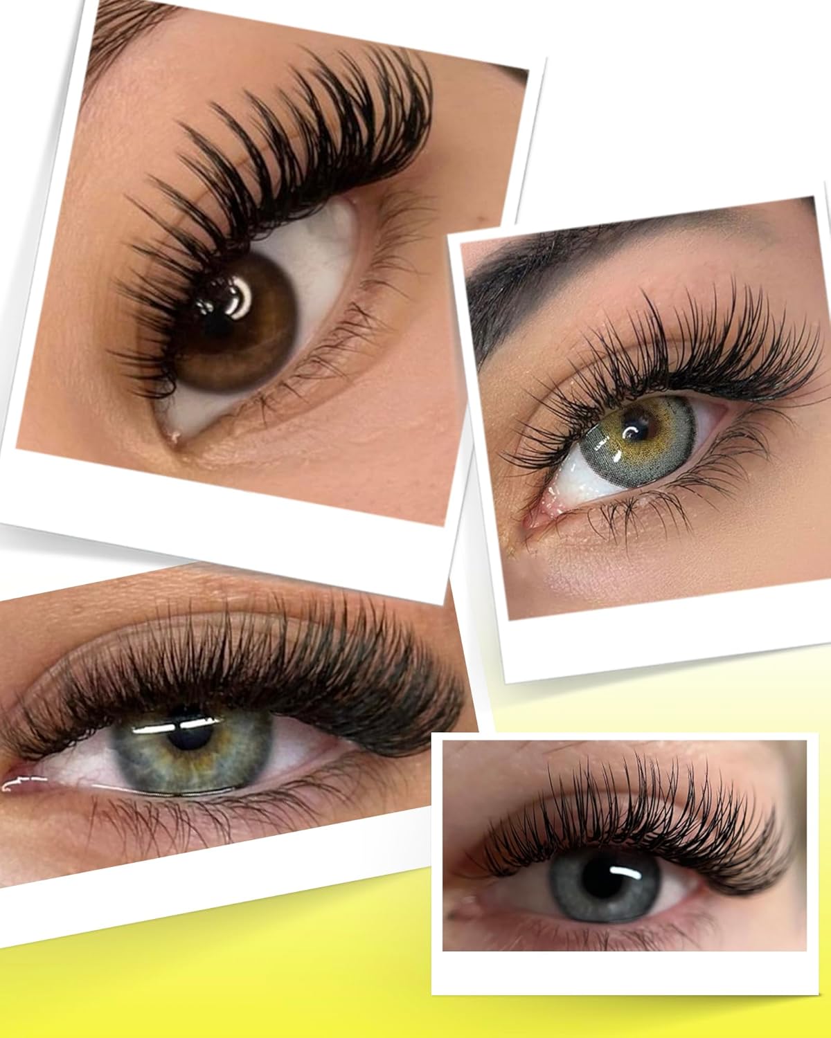 BEYELIAN Eyelash Extension 0.10 D+ Curl 7-15mm Mixed Tray Easy Fan Lash Extensions Volume Lashes Professional Use Natural Matte Black (0.10 D+ 7-15mm Mix)