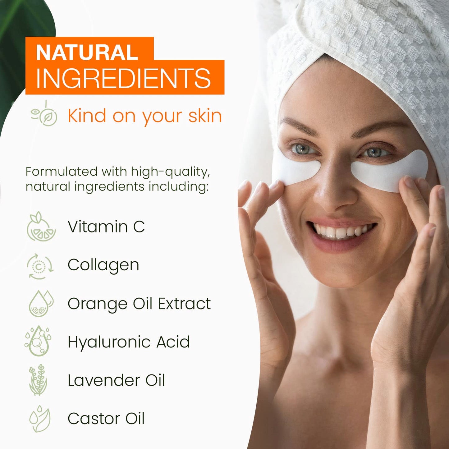 Vitamin C & Collagen Under Eye Pads - 15 Pairs (3 Pack), Reduce Dark Circles, Puffiness, Fine Lines, Anti Aging, Cruelty Free, Korean Skin Care, All Skin Types