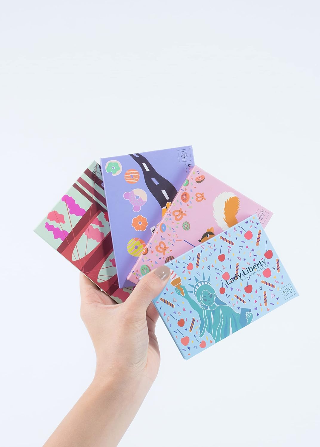 M2U NYC Eyeshadow Palette, Eye Shadow, Makeup Palette, Eye Shadow Palette Makeup, Makeup Palettes, 6 Tones/Shades, Multiple Colors from Nude to Bold (Orange/Blue Pop Colors)