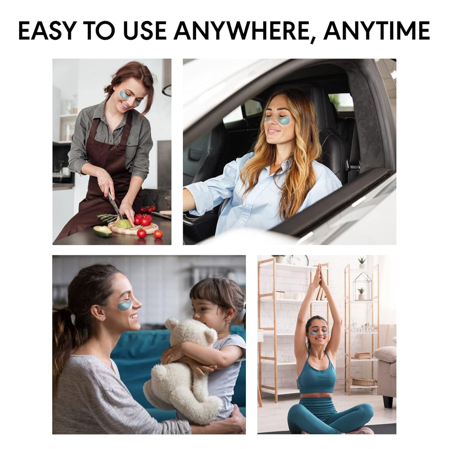 Under Eye Patches for Puffy Eyes - Hyaluronic Acid and Collagen - Under Eye Mask for Eye Bags, Dark Circles, Fine Lines - Deep Skin Moisturizing - 30 Pairs, American Quality