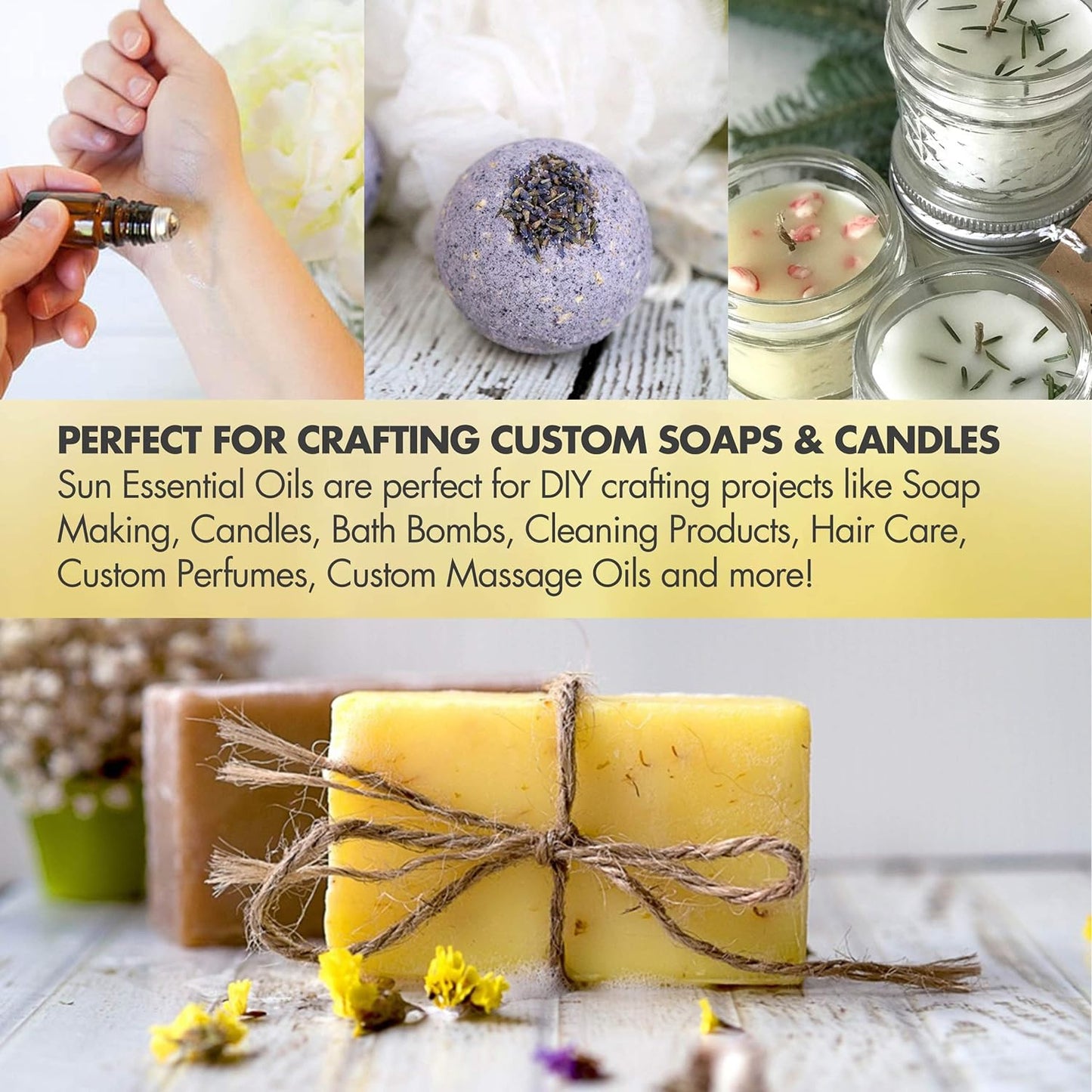 Sun Essential Oils – 4 oz Four Knives Essential Oil Blend with Eucalyptus, Clove, Rosemary, Lemon & Cassia – Spicy Scent for Diffuser, Skin, Candle Making, Cleaning, DIY & More – Dropper Included