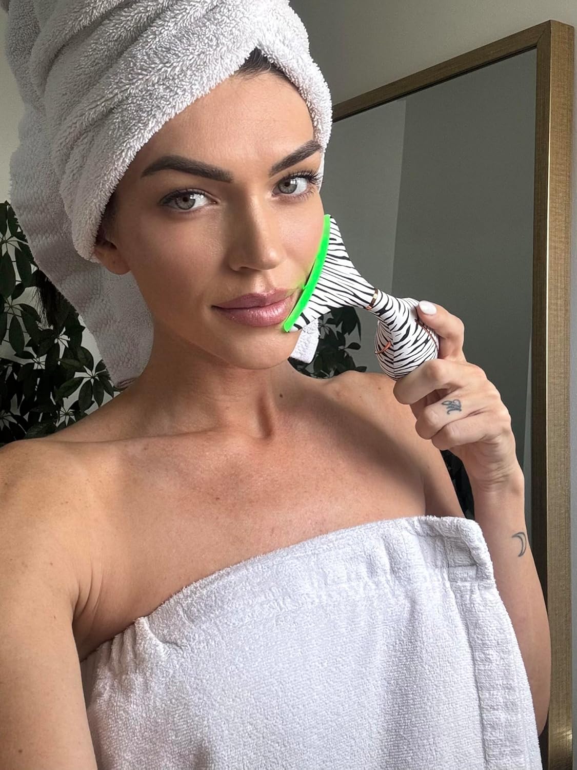 GLO24K Red Light for Face & Neck Beauty Device - 7 in 1 Facial Massager Tool and Neck Care Device for Neckline Care, Face and Neck Massager for Women