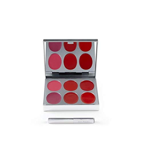 Jerome Alexander New Again Lipstick Palette & Retractable Brush, 6 Hot-Poured, Buildable & Blendable Smooth Matte Shades (Exciting Look)