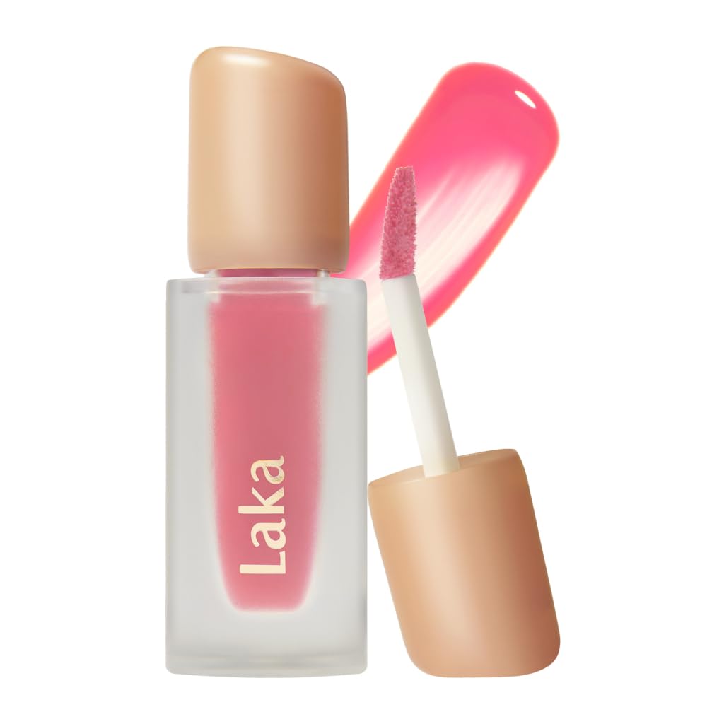 Laka Fruity Glam Tint, 4.5g/0.15 oz., Glowing Lip Stain with Wide Color Spectrum, Hydrating & Lightweight Texture, Long-Lasting Bold Stain, Non-Sticky, Vegan, K-Beauty (#119 Dreaming)