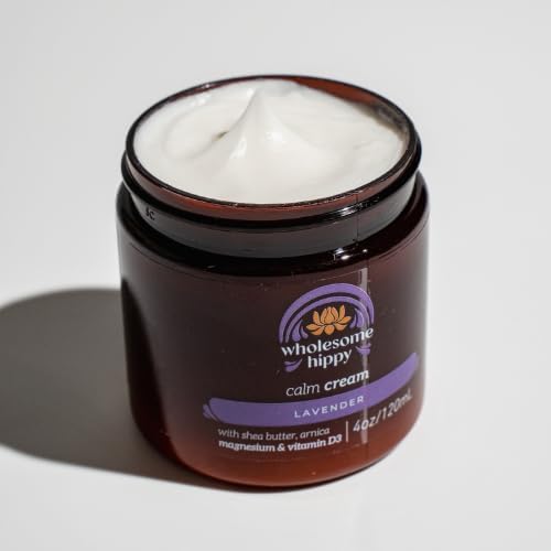 Calm Body Cream with Magnesium, Arnica & Vitamin D3 – Lavender Scented – Nourishing Botanical Moisturizer with Shea, Turmeric & Aloe – 4oz
