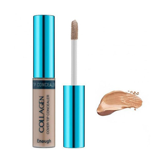 Enough Collagen Cover Tip Concealer - Full Coverage Concealer for Flawless Skin (#03 Natural beige, 0.31oz / 9g)