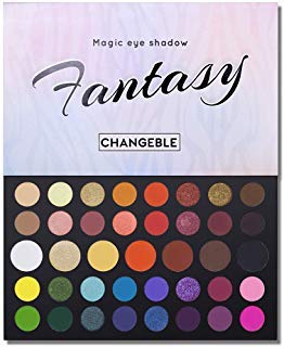 CHARMCODE 40 Colors High Pigmented Shimmer Matte Eyeshadow Makeup Palette Full Spectrum Artist Glitter Metallic Waterproof Creamy Blendable Eye Shadow Cosmetics (Color 1)