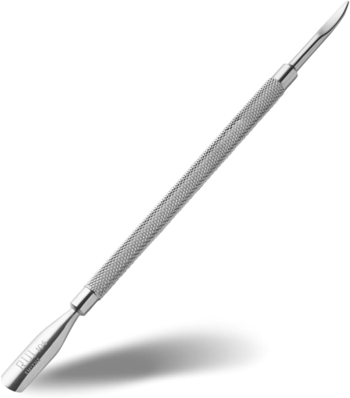 Rui Smiths Pro Cuticle Pusher with 2 Ends - Stainless Steel Manicure Tool - Style 106