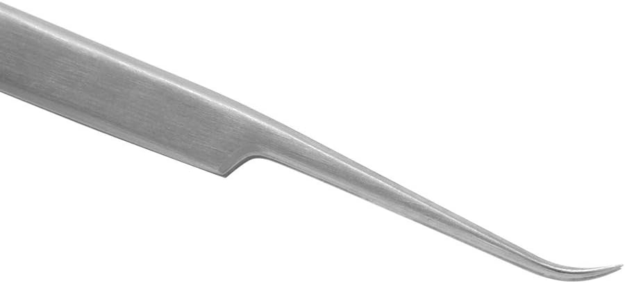 Ms.Queen Eyelash Extension Tweezers,Professional Curved Pointed Isolation Tweezers for Classic Individual Volume Mink Lash Extensions