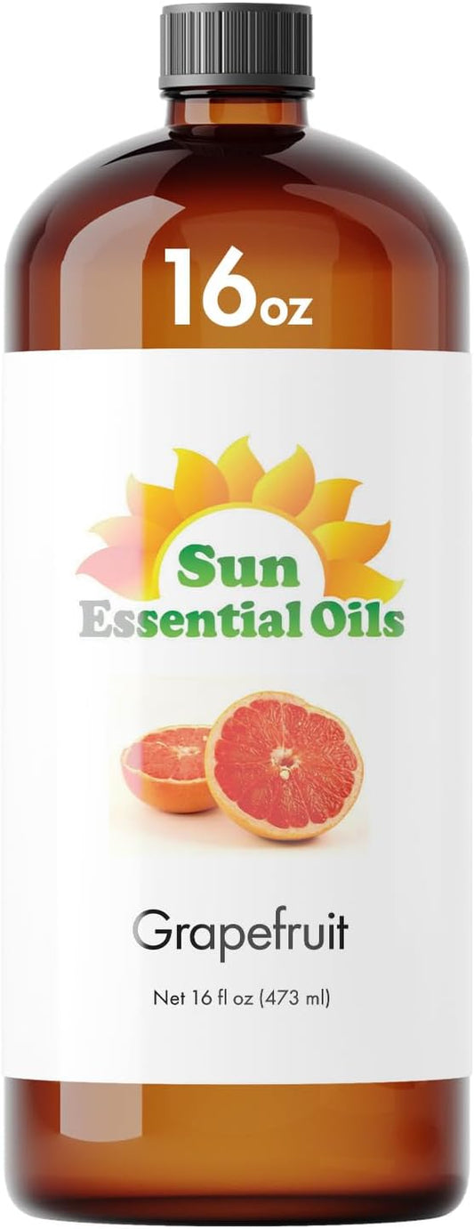 Sun Essential Oils Grapefruit Essential Oil 16oz Bulk for Aromatherapy, Diffuser, Enhance Mood, and Stress Ease