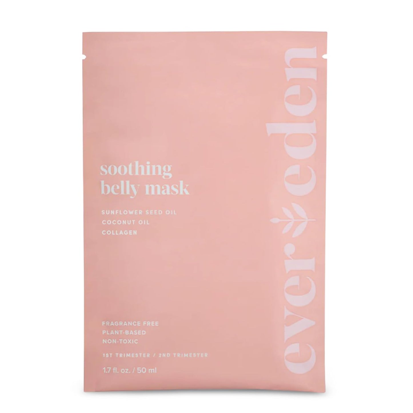 Evereden Soothing Belly Mask for Stretch Marks - 2nd/3rd Trimester Size | 1 count | Belly Mask for Pregnancy | Clean Pregnancy Skincare | Non-toxic and Fragrance Free