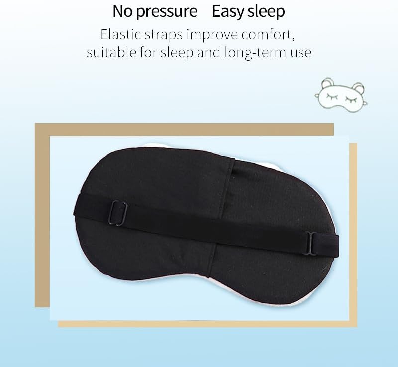 PERFECTSIGHT Sleep Eye Masks, Cute Plush Sleep Eye Cover Lightweight Adjustable Eyeshade Faux Fur Mask Cover for Women Men Sleep Travel Nap, Blue Tulip