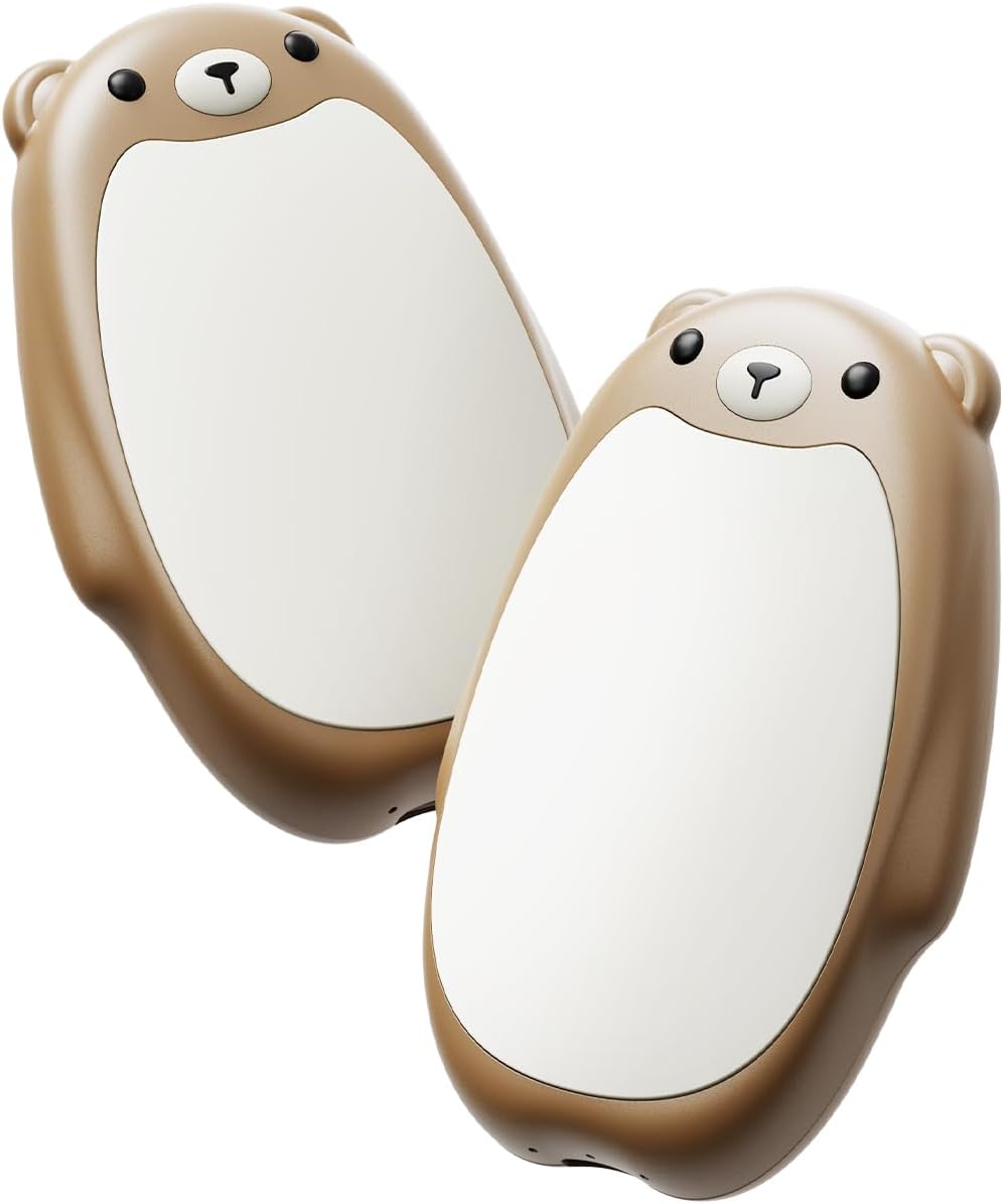 SWEETFULL Hand Warmers Rechargeable – Cute Bear, 2 Pack Magnetic Hot Hands, Reusable Electric Pocket Heater, Great Gift for Daughter, Kids, Wife, or Bestie, Portable for Outdoor & Camping