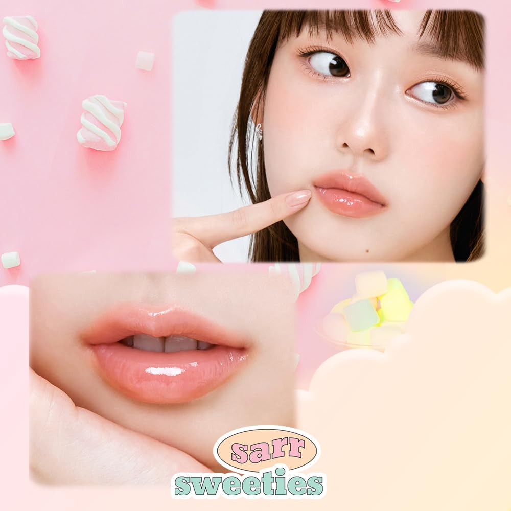 ETUDE Over Glowy Lip Gloss #4 Pink Marshmallow | Non-Sticky Vegan Lip Tint | Moisturized & Long-lasting Lip Gloss | Daily Tint for Dry Lips, Korean Makeup, K-beauty, Perfect for Gift
