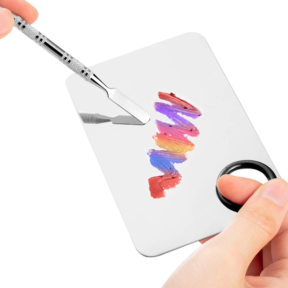 2 Styles Professional Makeup Palette with Spatula and 150 PCS Makeup Brush Kit, SourceTon Cosmetic Palette (5.9”x 3.9”) & Makeup Applicators (Mascara Wands, Lipstick Applicators, Fine Eyeliner Brush)