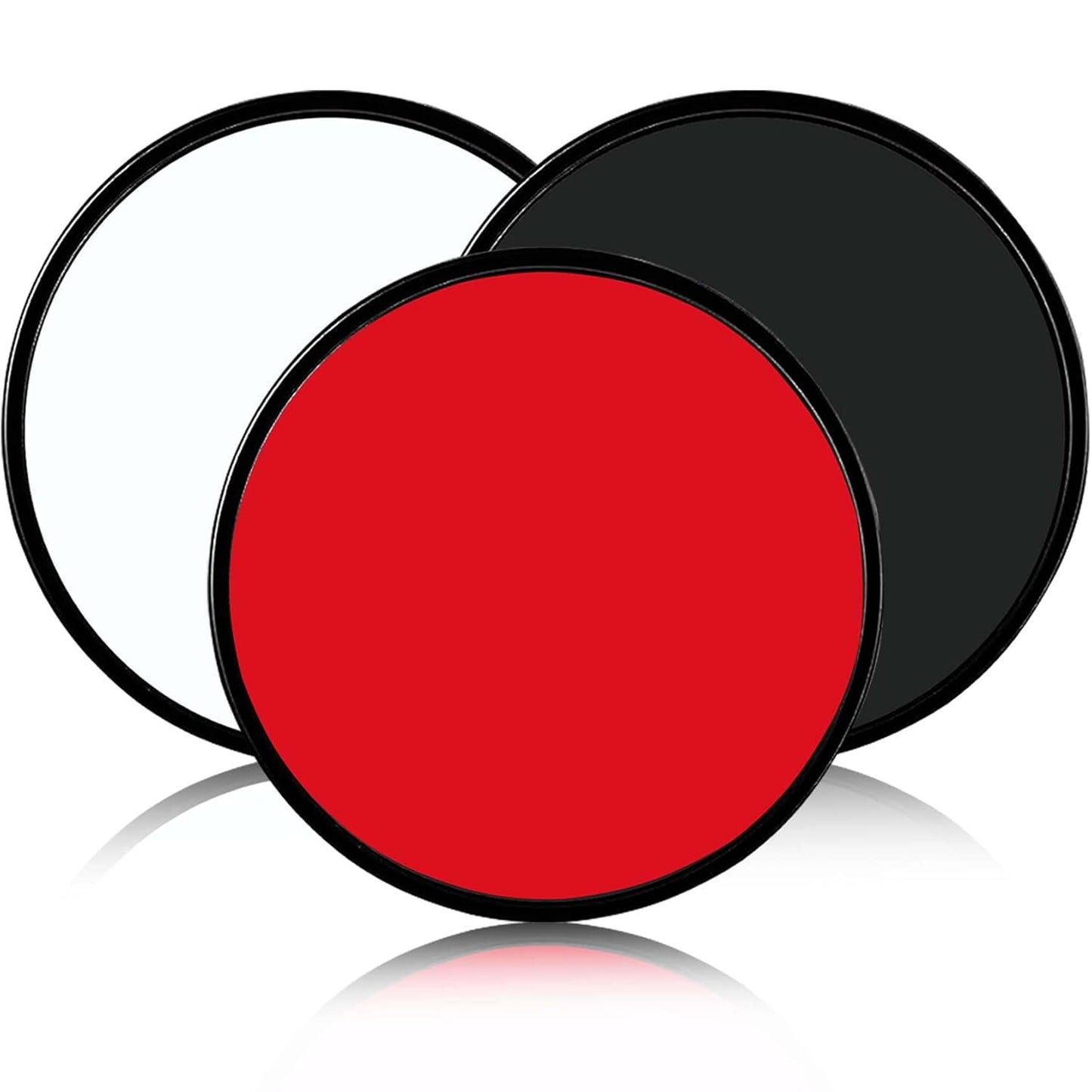 3 Pcs Halloween Face Paint Special Effects Makeup Kit,Water-based Black White Red Face Body Paint,Clown Cosplay SFX Joker Zombie White Makeup Professional Face Painting Kit for Adult