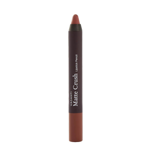 VASANTI Cosmetics Matte Crush Lipstick Pencil (Natural High - Nude Beige) - Long lasting, Water resisitant & Smudge proof - High Pigmented, Soft Matte Lip Liner Makeup