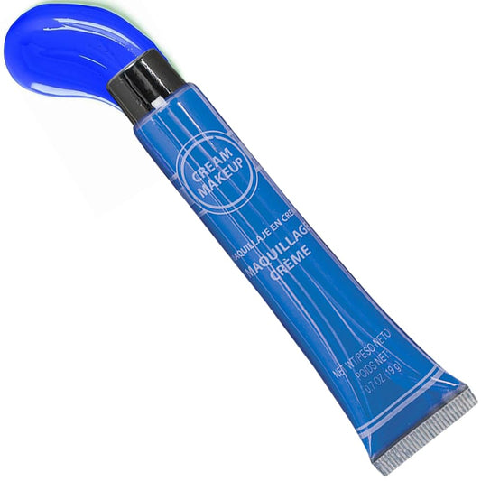 Blue Cream Makeup Tube - 0.7 oz. (Pack of 1) - Vibrant Color & Pigmented Perfect for Festive & Creative Looks