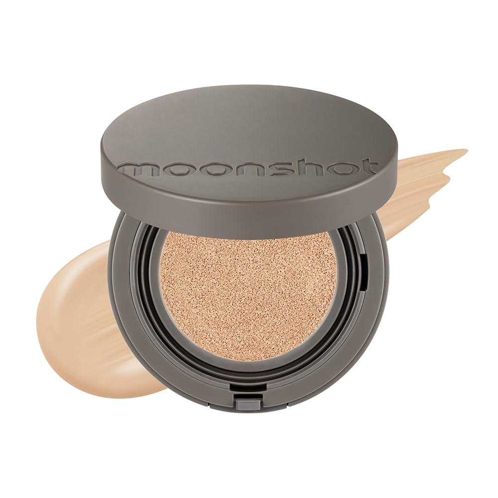 MOONSHOT KOREA Matte Fit Cushion Foundation Full Coverage Matte Finish, Breathable Makeup for Face, Long Lasting, Lightweight K-BEAUTY (23N Cosmic Beige, Matte Fit Cushion)