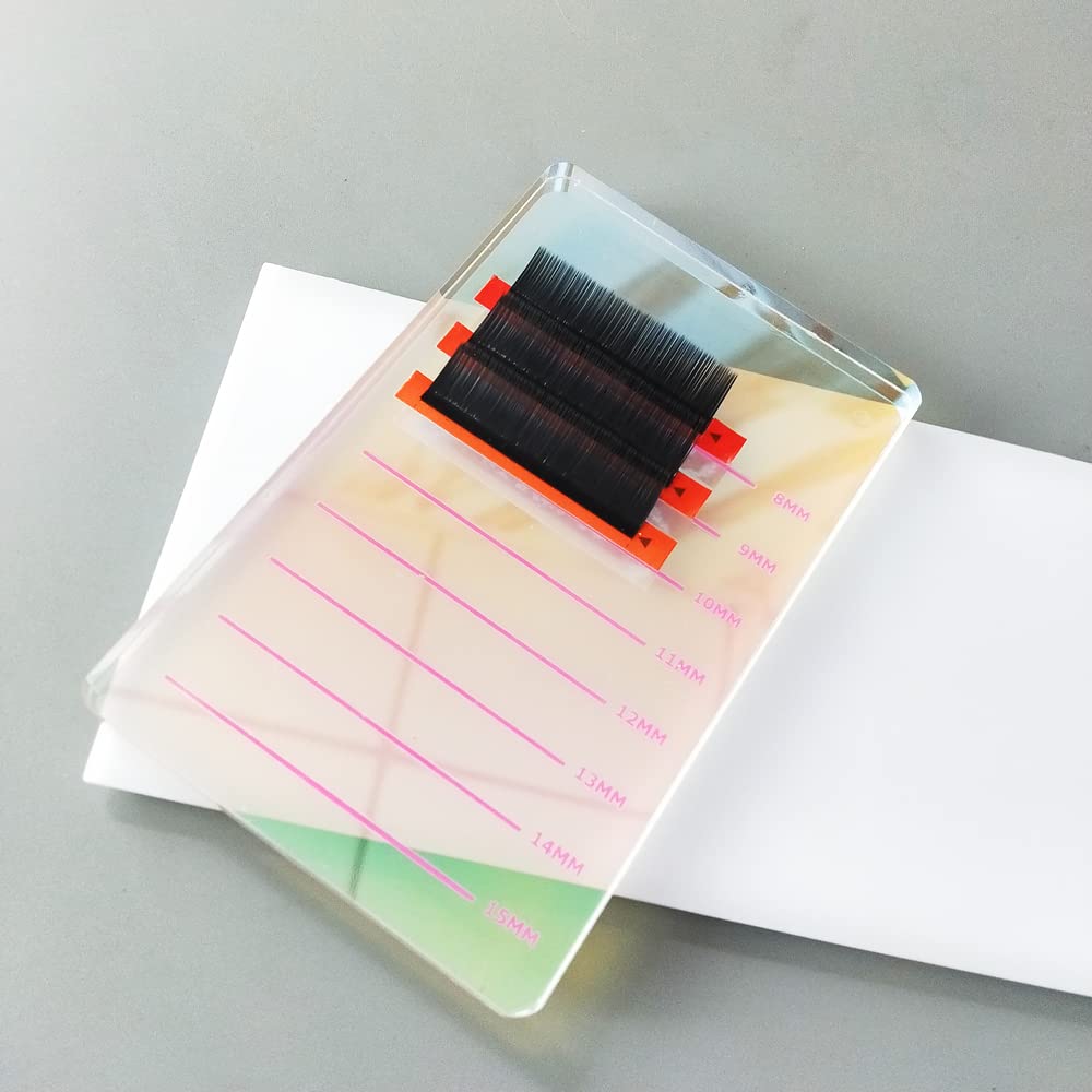 Grafting False Eyelash Acrylic Extension Pallet, Eyelash Extension Glue Tweezers Plate Pad Makeup Palette Individual Training Tools (Dazzling 4.72x2.95inch)