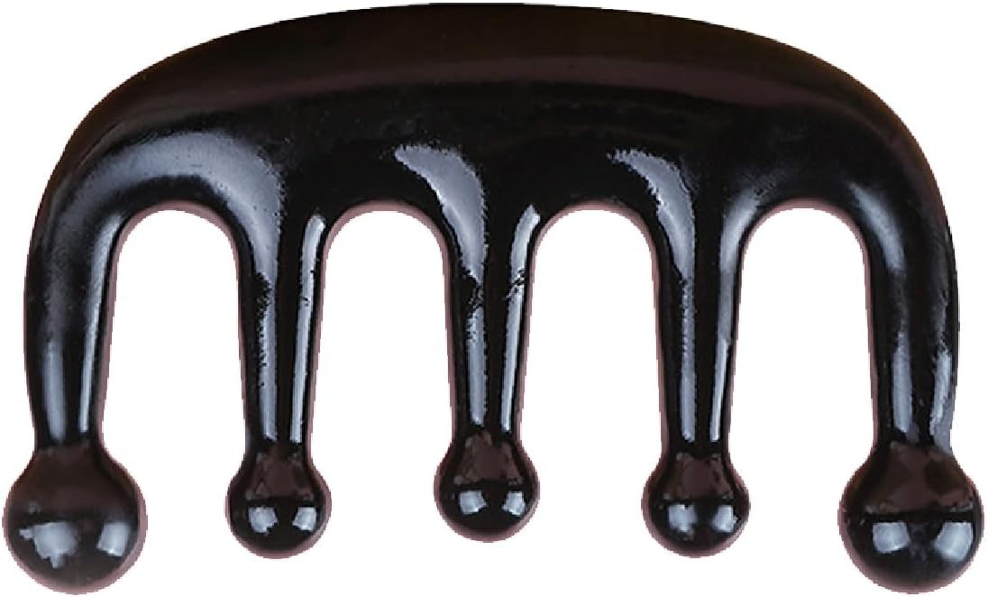 LLY Multifunctional Scraping Massage Comb. Natural Black Sibin Bian Stone. Beauty & Health Care, Relieves Wrinkles, Muscles & Acupoints