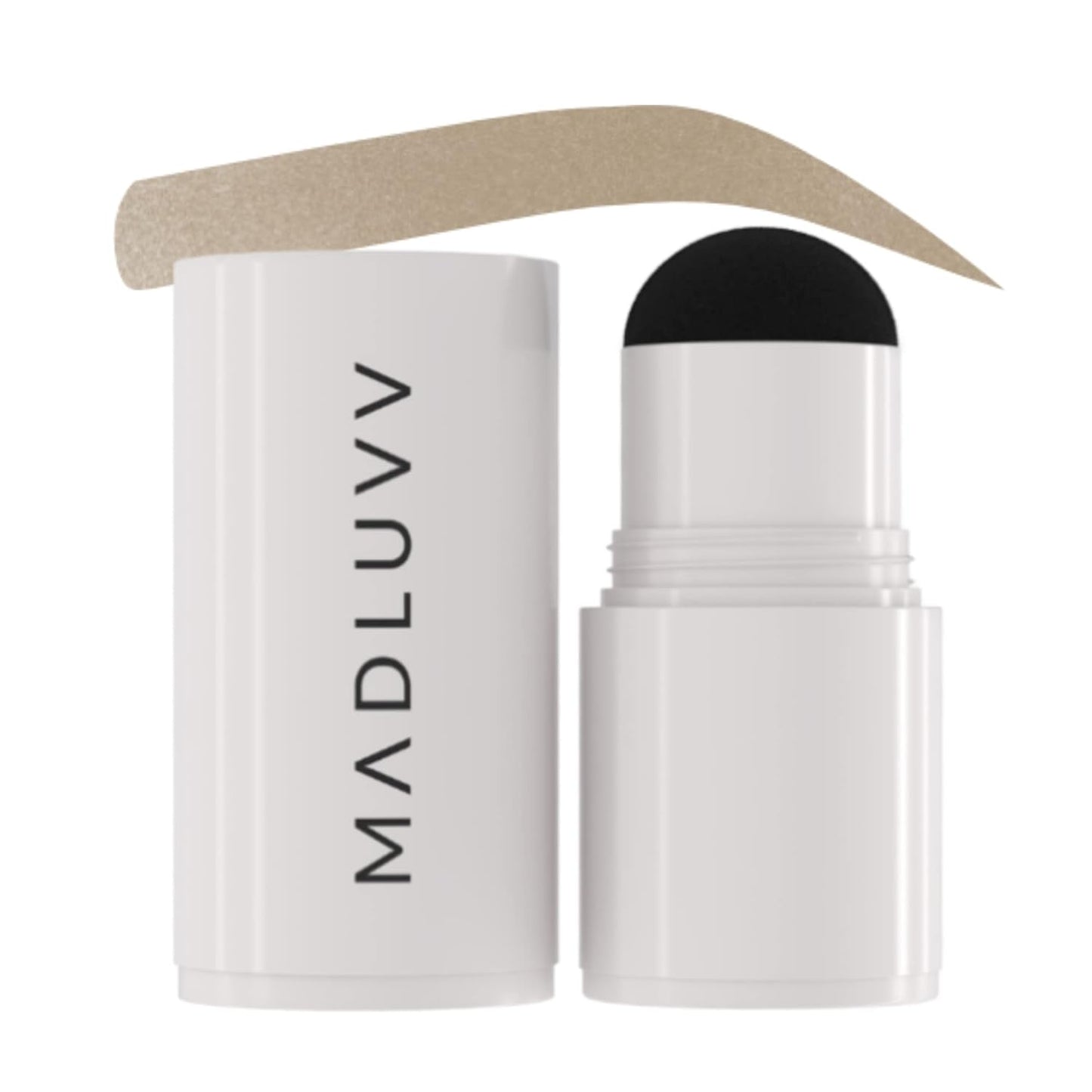 MADLUVV Brow Stamp Refill* - Color Stamp for Brows & Root Touch Up for Women & Men, Instantly Conceal Hair Loss, Grey Hair, Thinning Hair with Stain-Proof/Smudge-Proof Powder Formula (Taupe)