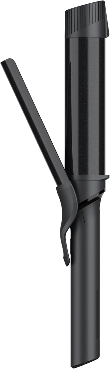 GLAMPALM Professional Curling Iron 1.4" - Long Barrel Ceramic Hair Curler for Women, Korea's No.1 Salon Hot Tool, 5 Temps & 30s Heat-up, 3D Swivel Cord & Dual Voltage, Black (GP628) (1.4")