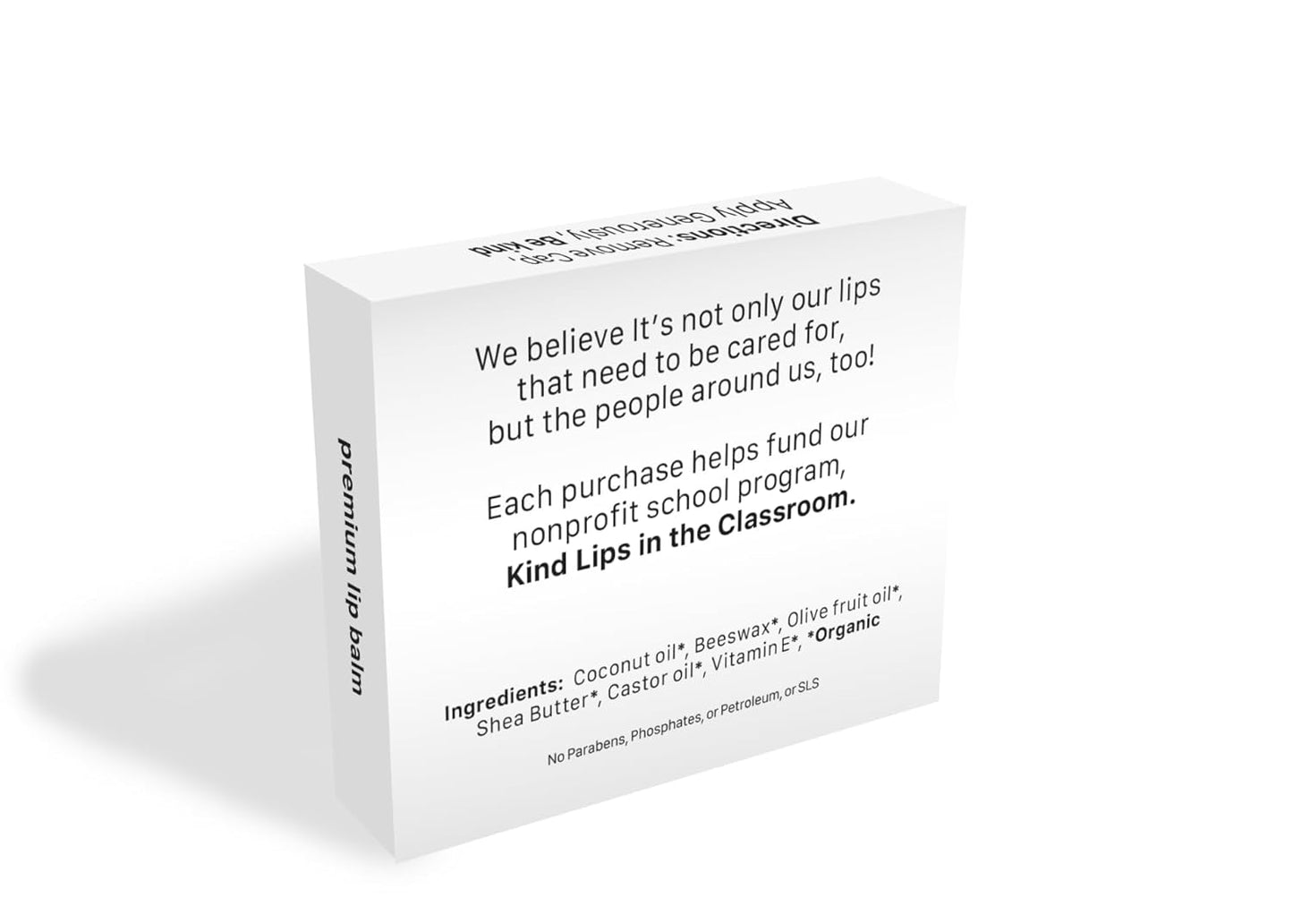 Kind Lips Unscented Lip Balm 2-Pack - USDA Organic, Natural, Hypoallergenic for Sensitive Skin | Gluten-Free, Cruelty-Free