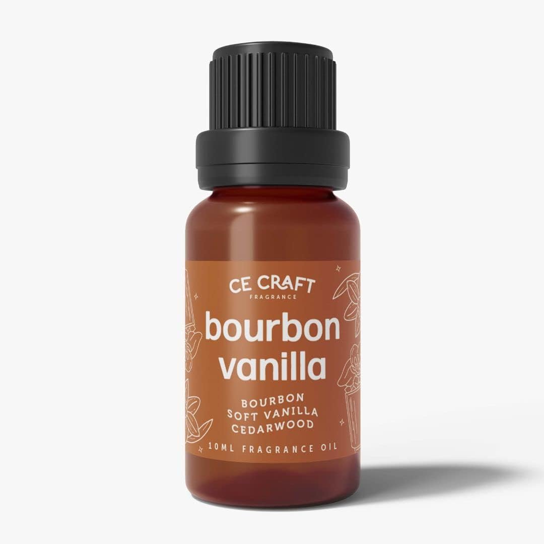 CANDECraftCo Premium Fragrance Oil – Diffuser Oils Fragrances Scented for Home, Candle Soap Making Supplies, Aromatherapy Blends for House (0.34 Fl Oz) (2-Pack, Bourbon Vanilla)