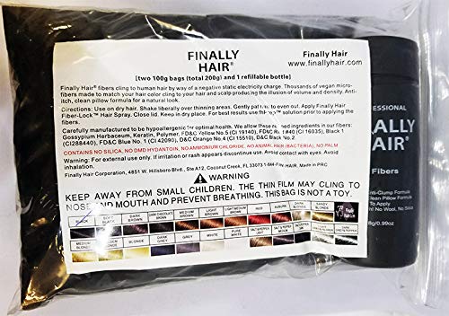 Hair Building Fibers 200 Grams 7 Oz. With Bottle By Finally Hair 50g*4 (Dark Blonde/Dark Blond)