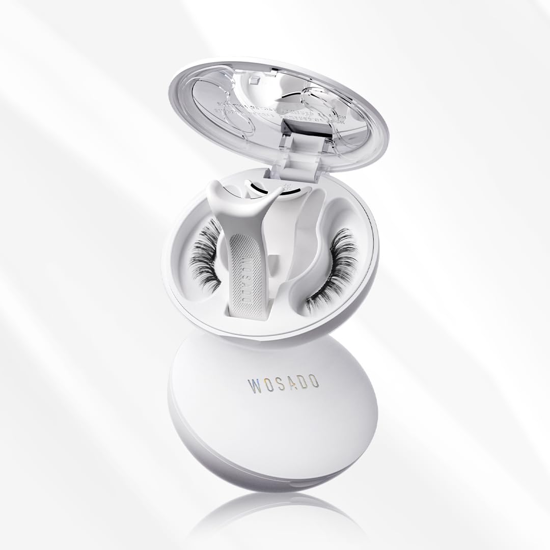 Soft Magnetic Eyelashes Kit with Applicator, [Tulip] 22mm Reusable Glue-free Wispy Magnetic Lashes, Cruelty-free False Lashes, Waterproof, Lightweight, Suit for Heavy Makeup