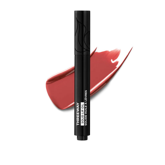 Deck of Scarlet Threeway Solid Lip Oil, Vegan Formula With Hyaluronic Acid and Hydrating Oil Blend, Glossy Finish - Natural Nectar