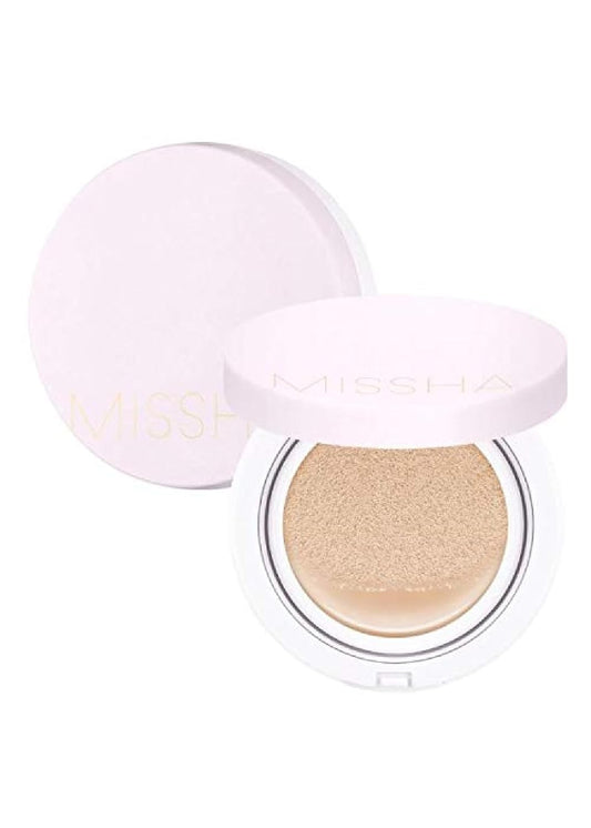 MISSHA Magic Cushion Foundation No.21 (2 Pack) Light Beige for Bright Skin - Flawless Coverage,Dewy Finish,Easy Application for All Skin Types
