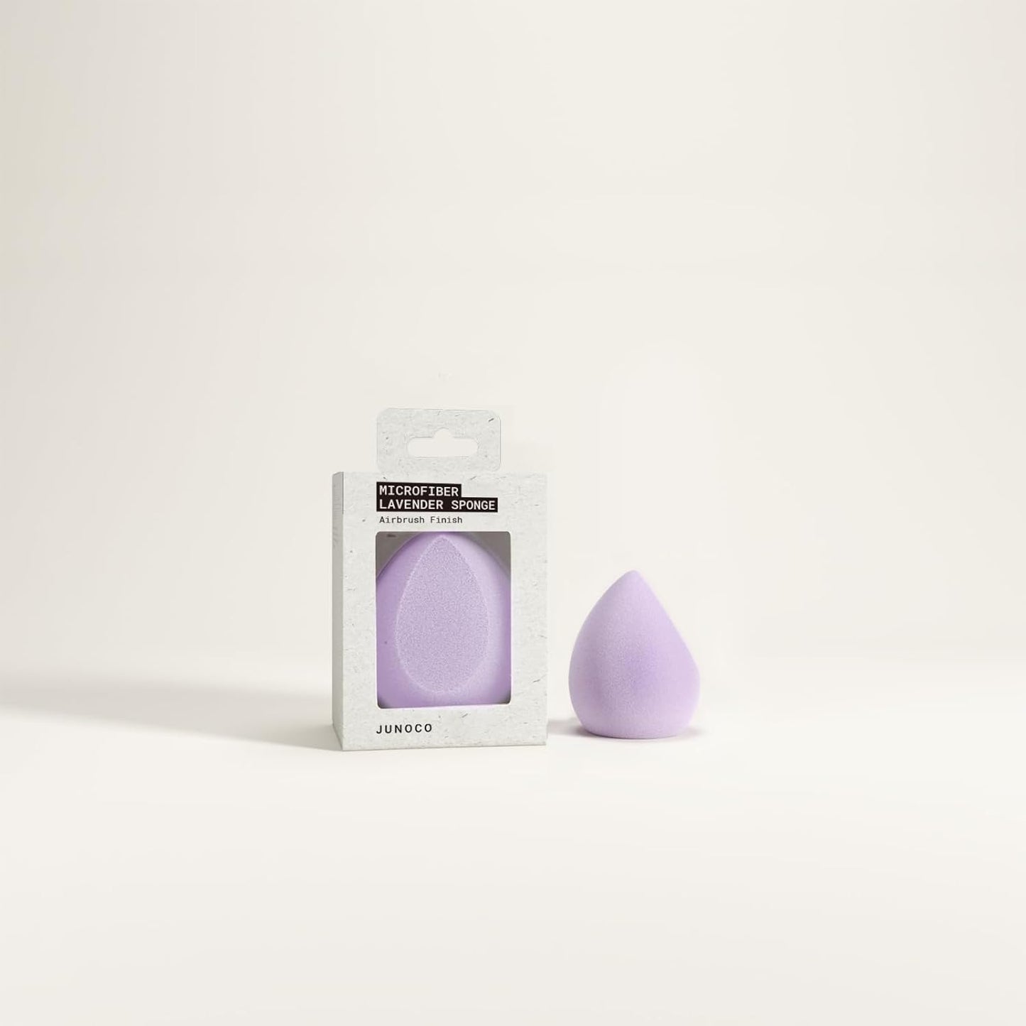 JUNO & Co. Microfiber Makeup Sponge, Dual Layer Technology for Full Coverage Flawless Makeup Blender for Foundation, Powder and Cream (Lavender Style and Purple Color)