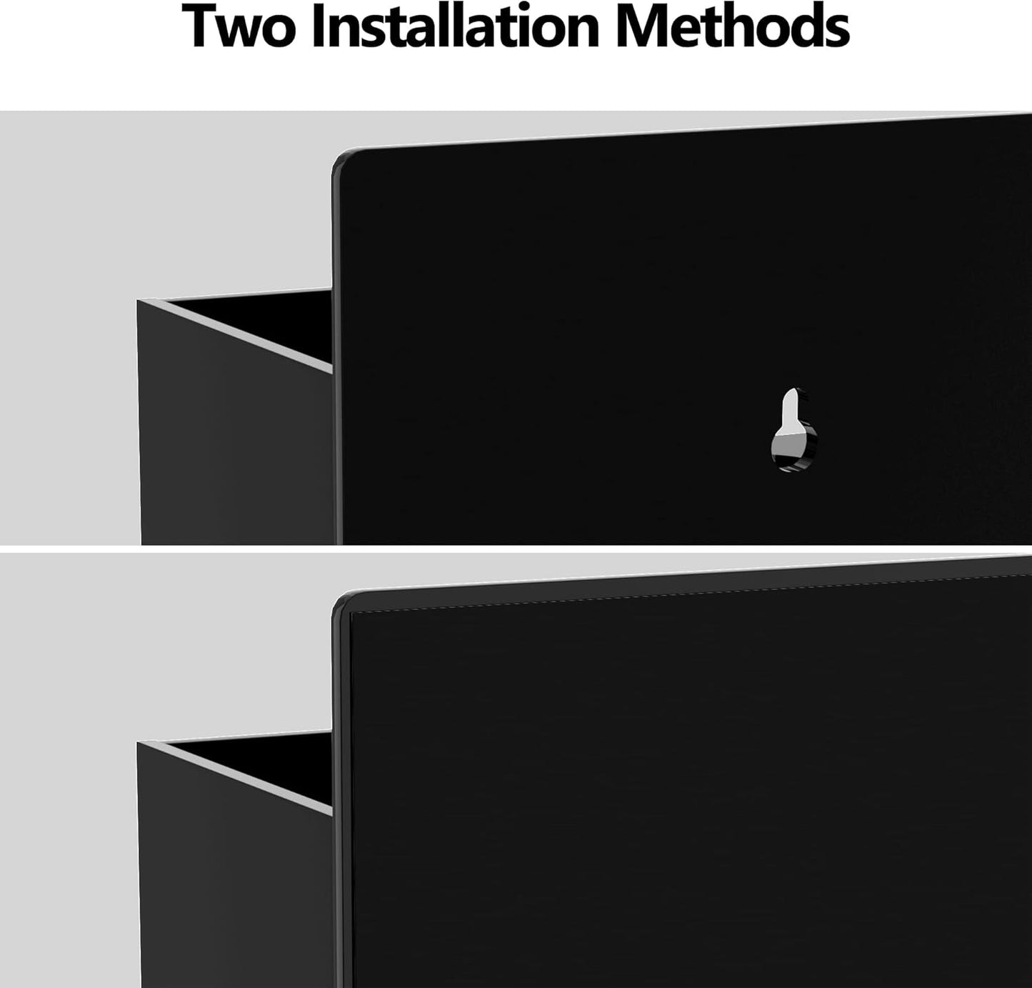 HBlife Acrylic Magnetic Dry Erase Marker Holder for Whiteboard, Wall Mount 10 Slots Magnet Pen Pencil Holder for Fridge Refrigerator, Locker Organizer Accessories for School Classroom Office, Black