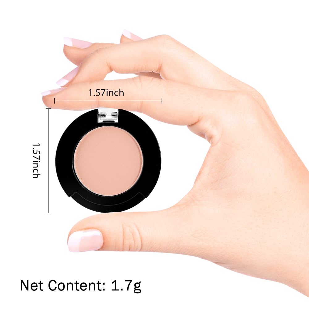 Monochrome Matte Eyeshadow Makeup Palette, Highly Pigmented Nude Eyeshadow Palette, Matte Pressed Powder Eyeshadow Makeup, Single Vegan Eye Shadow, Daily Evening Women Girls Eyes shadow Gift 8#