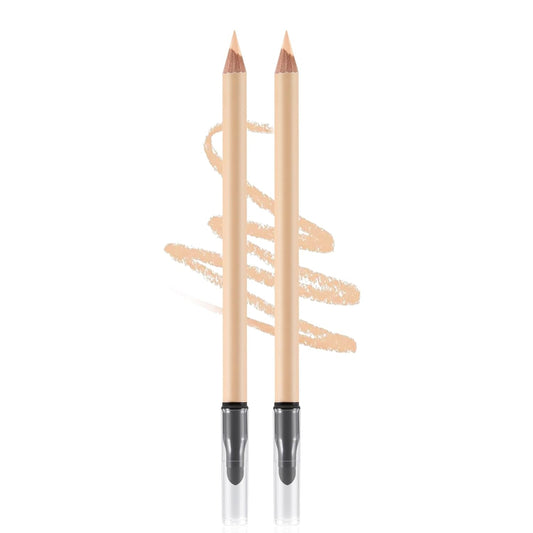 2pcs Concealer Pencil with Sponge,Full Coverage,Waterproof Under Eye Concealer Stick for Dark Circles,Blemishes,Aging Spots,Acne,Freckles